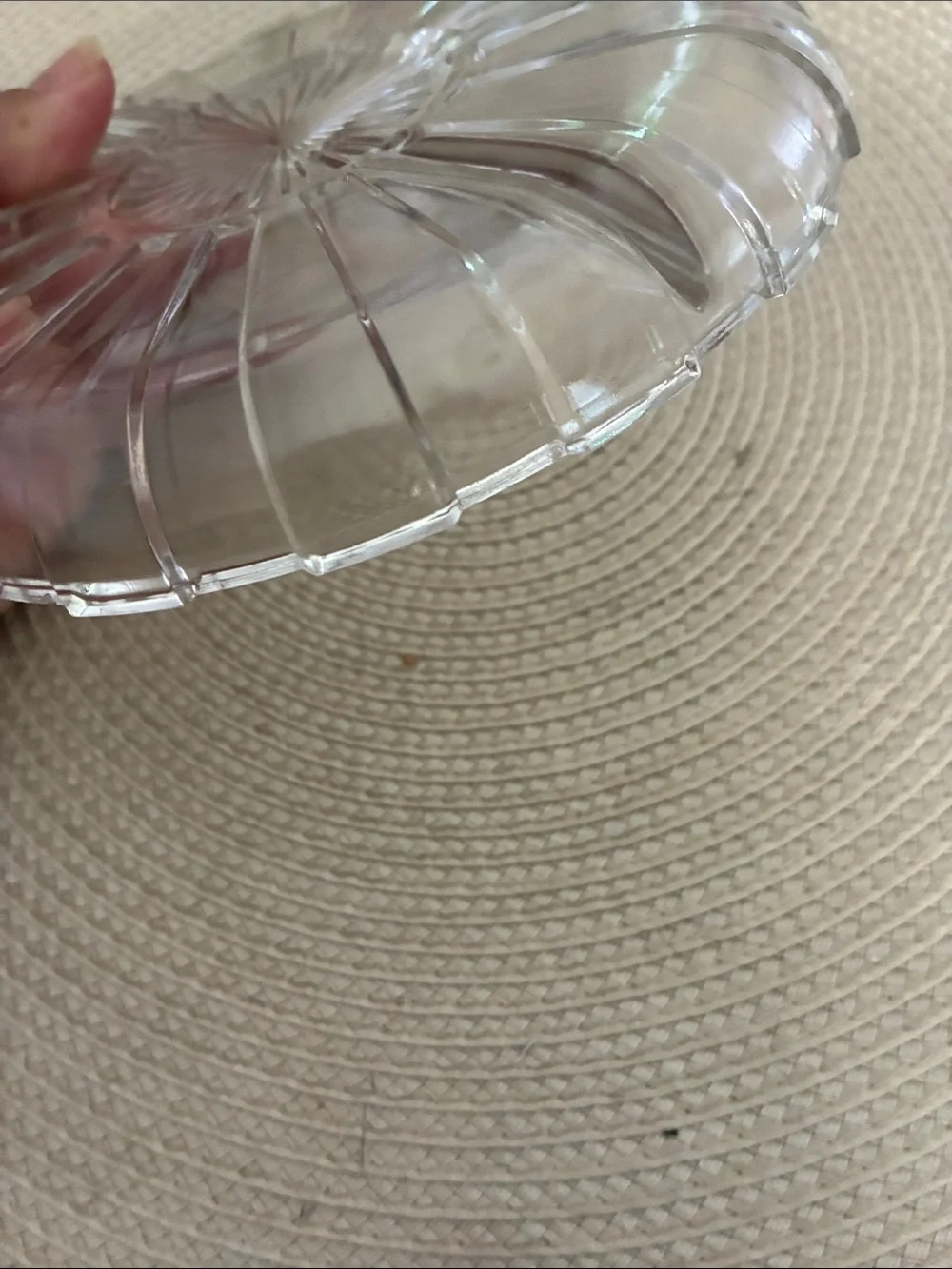 Vintage Indiana Glass Clear Divided Glass Serving Tray